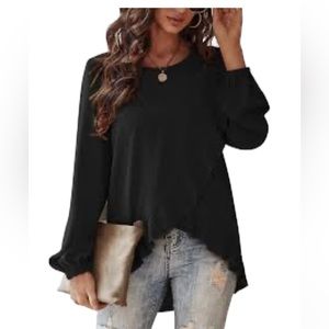 Lageyko Ruffle Trim Blouse